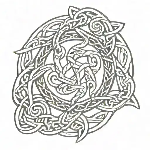 celtic love knot with scorpion tattoo design idea