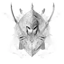 A warrior princess with intricate armor and a sword tattoo design idea