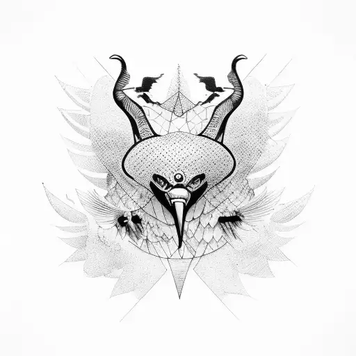 vulture tattoo design idea