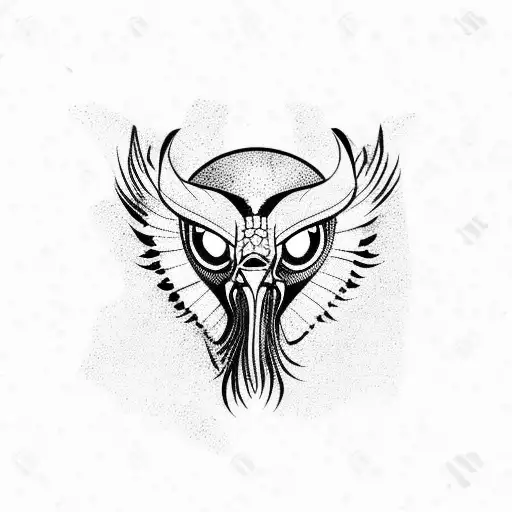 Bat Tribal Tattoo Design