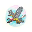 vulture tattoo design idea