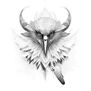 vulture tattoo design idea