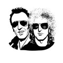 Bruce springsteen and brian may tattoo design idea