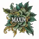 The name Maxim in Latin tattoo design idea