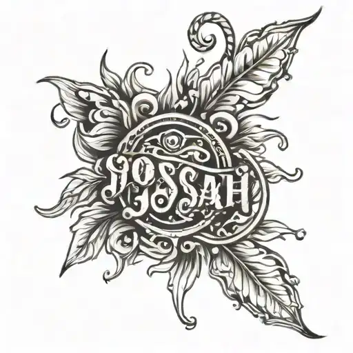 the name josiah in small tattoo tattoo design idea
