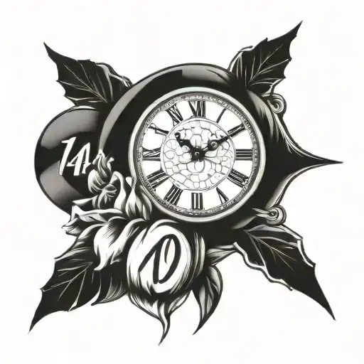 The number 704 with digital clock font style tattoo tattoo design idea