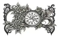 704 with digital clock font tattoo tattoo design idea