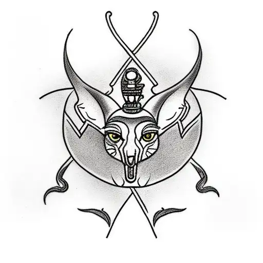 anubis scale tattoo design idea