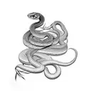 snake with wild flowers around it, wrapping the arm tattoo design idea