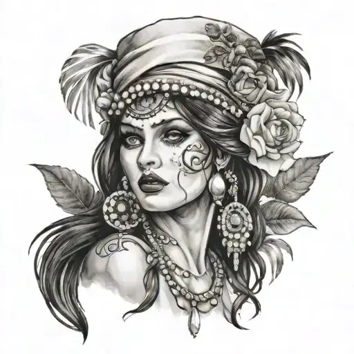 gypsy tattoo design idea
