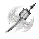 Medieval sword tattoo design idea