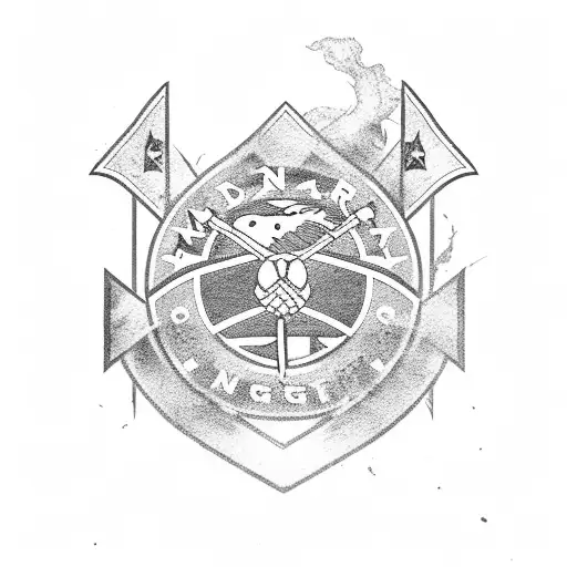 denver nuggets with colorado flag tattoo design idea