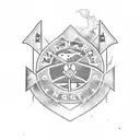 denver nuggets with colorado flag tattoo design idea