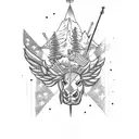 denver nuggets with colorado flag tattoo design idea