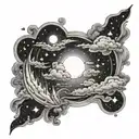 night sky tattoo design idea