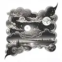 night sky tattoo design idea