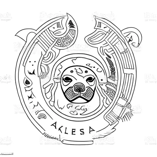 Alaskan native seal hunting tattoo design idea