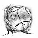 volleyball and demon tattoo design idea