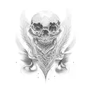 gothic cathedral  tattoo design idea