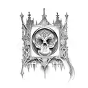 gothic cathedral  tattoo design idea