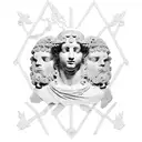 ancient Roman statues tattoo design idea