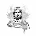 ancient Roman statues tattoo design idea