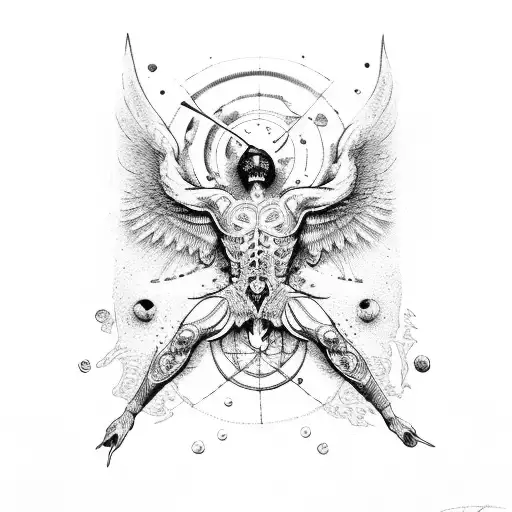 icarus falling tattoo design idea