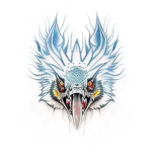 lobo pavo real tattoo design idea