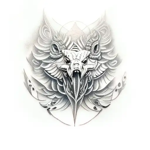 lobo pavo real tattoo design idea