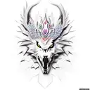 lobo pavo real tattoo design idea