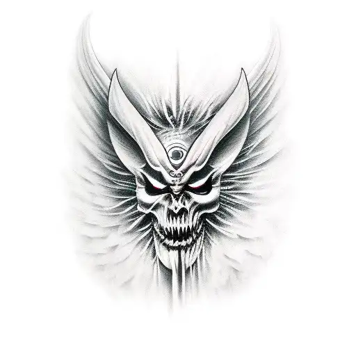 lucifer tear tattoo design idea