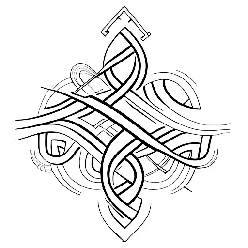 Infinity Symbol with G and F initials  tattoo design idea