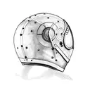 knight helmet tattoo design idea
