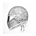 knight helmet tattoo design idea