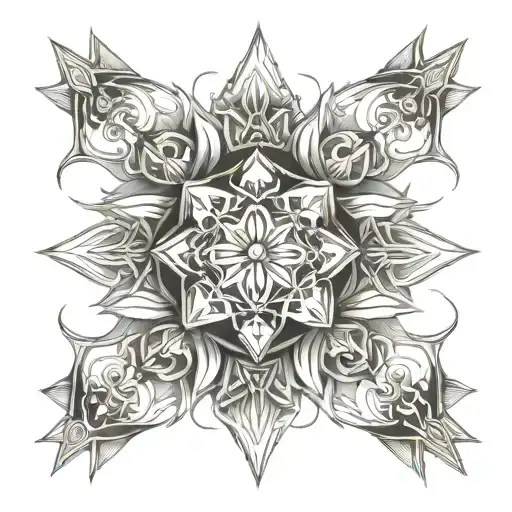 double Vajra tattoo design idea