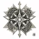 double Vajra Weapon decpiting tattoo design idea