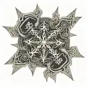double Vajra Weapon decpiting tattoo design idea