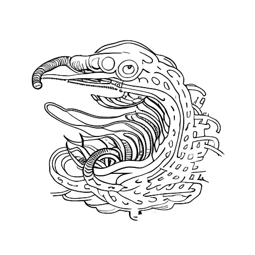 a worm tattoo design idea