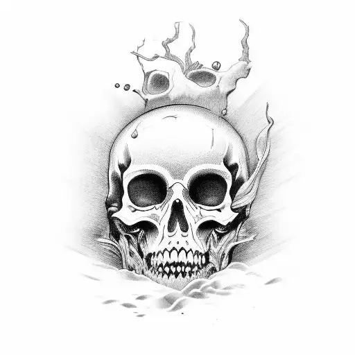 memento mori tattoo design idea