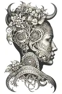 mental strength, endurance and human meaning tattoo design idea