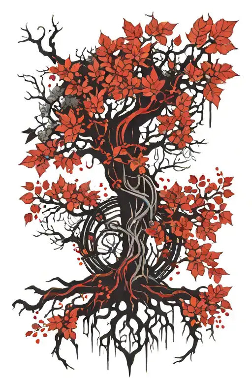 Trash Polka "Yggdrasil Intertwined Into Descending..." Tattoo Idea