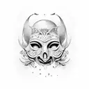 comedy and tragedy masks  tattoo design idea