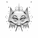comedy and tragedy masks  tattoo design idea