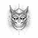 comedy and tragedy masks  tattoo design idea