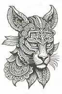 Aztec warrior jaguar headpiece tattoo design idea