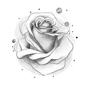 Words: "Tutto Passa" with rose and doves tattoo design idea