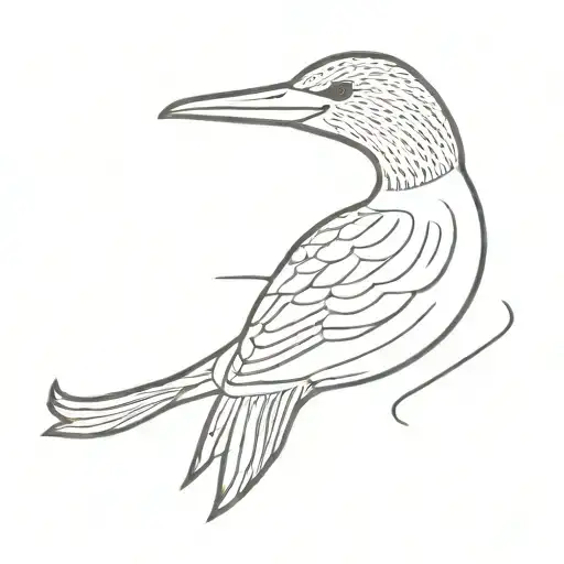 loon bird tattoo design idea