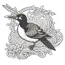 loon bird tattoo design idea