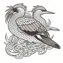 loon bird tattoo design idea