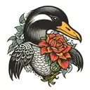 loon with cordanits tattoo design idea